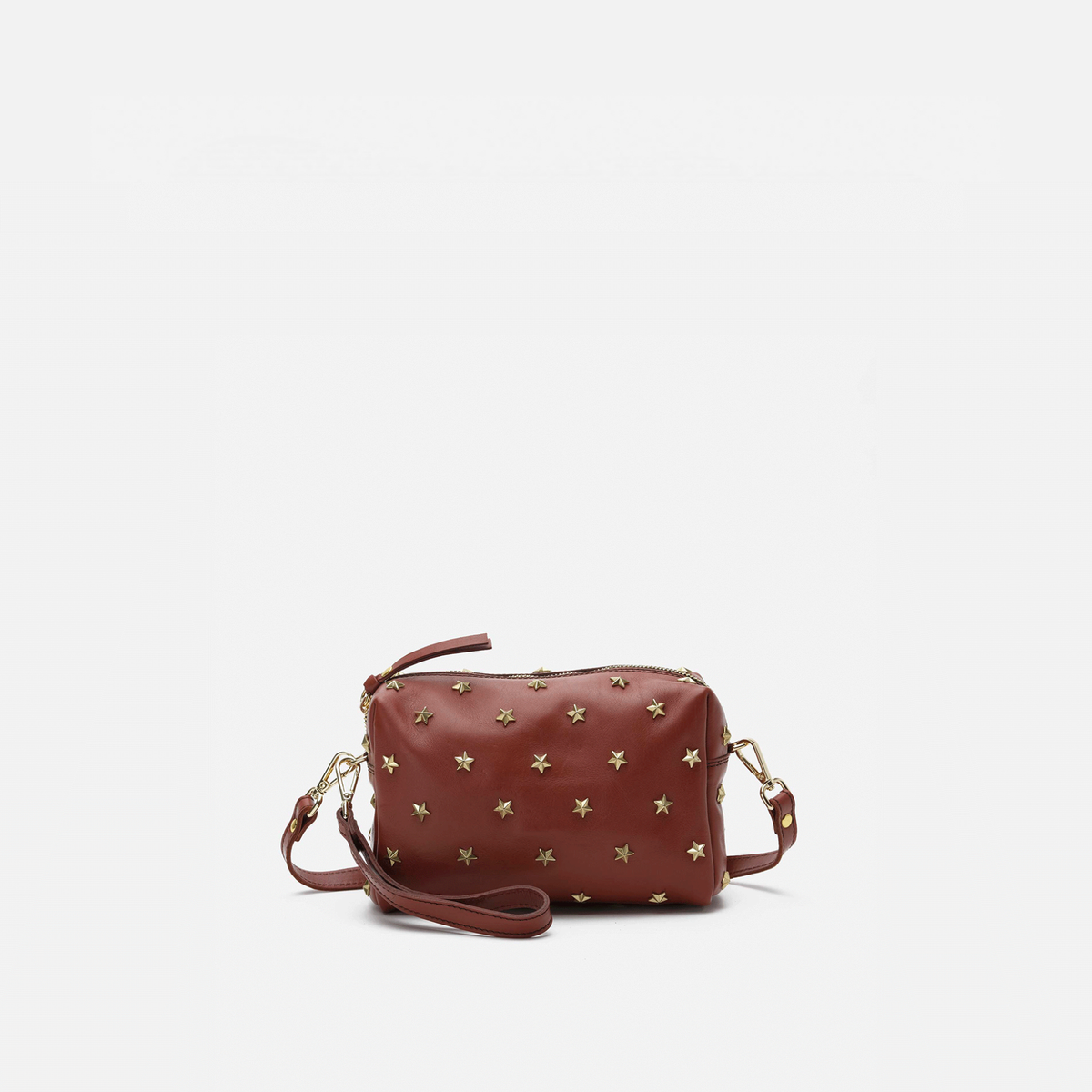 Dixie leather bag with stars in tile, by Mercules