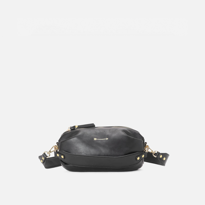 Bolso bandolera de piel Wasp Large color negro, de Mercules