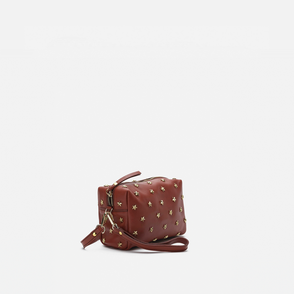 Dixie leather bag with stars in tile, by Mercules