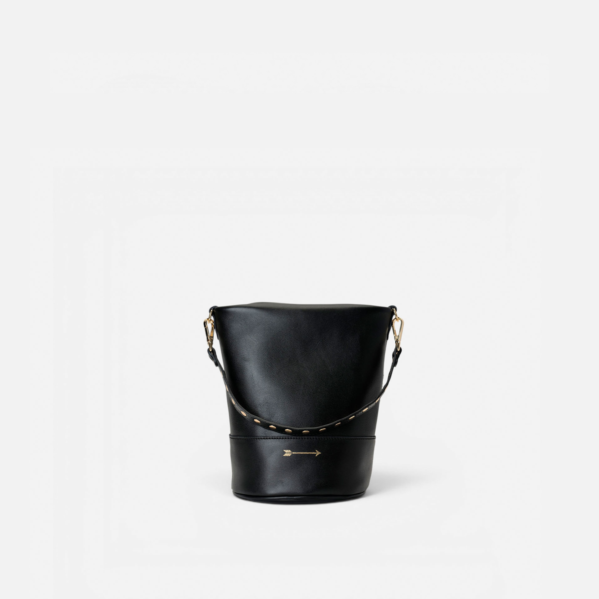Bolso cubo con tachuelas Perseo color negro, de Mercules