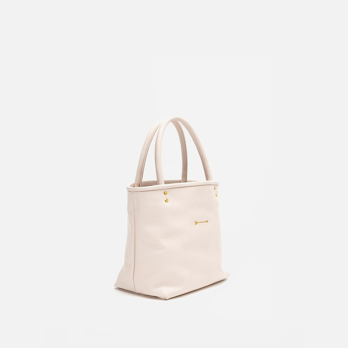 Hampton leather shopper bag in bone, by Mercules