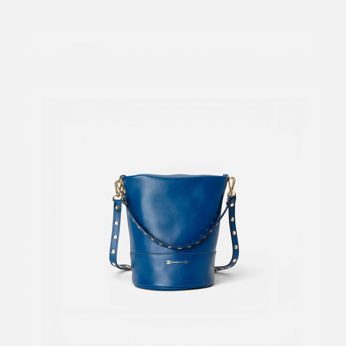 Bolso cubo con tachuelas Perseo color azul marino, de Mercules