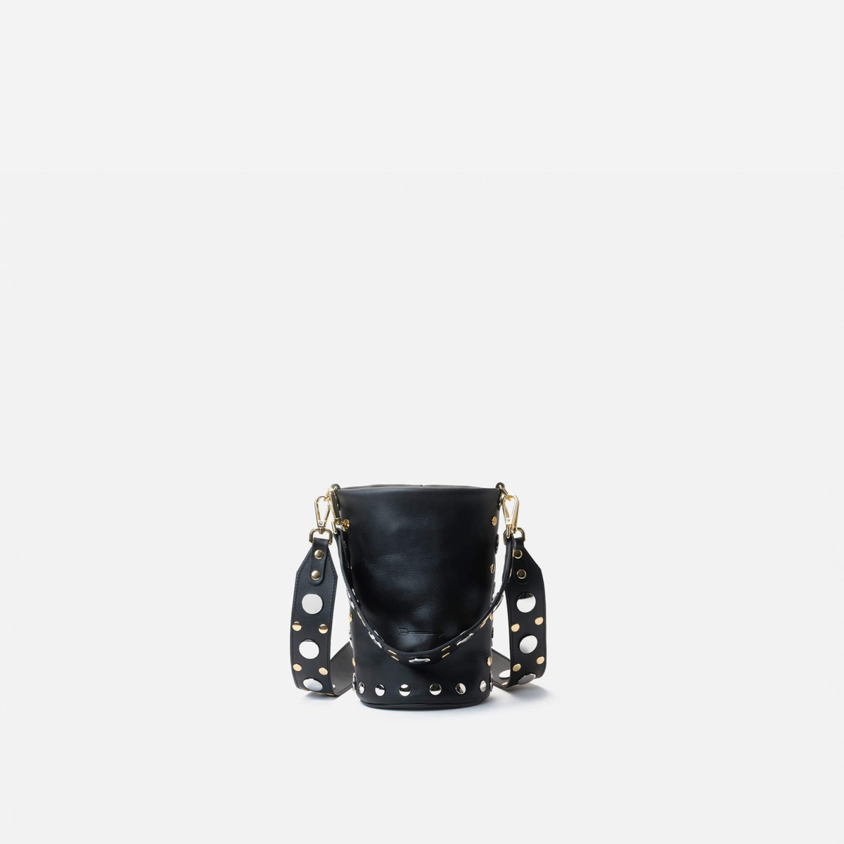 Bolso pequeño con tachuelas Candy Disco color negro, de Mercules