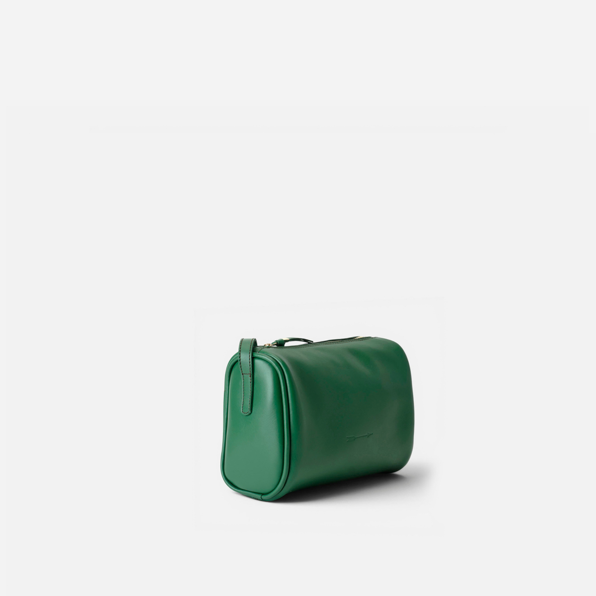 Bolso cilíndrico de piel Parker color verde, de Mercules
