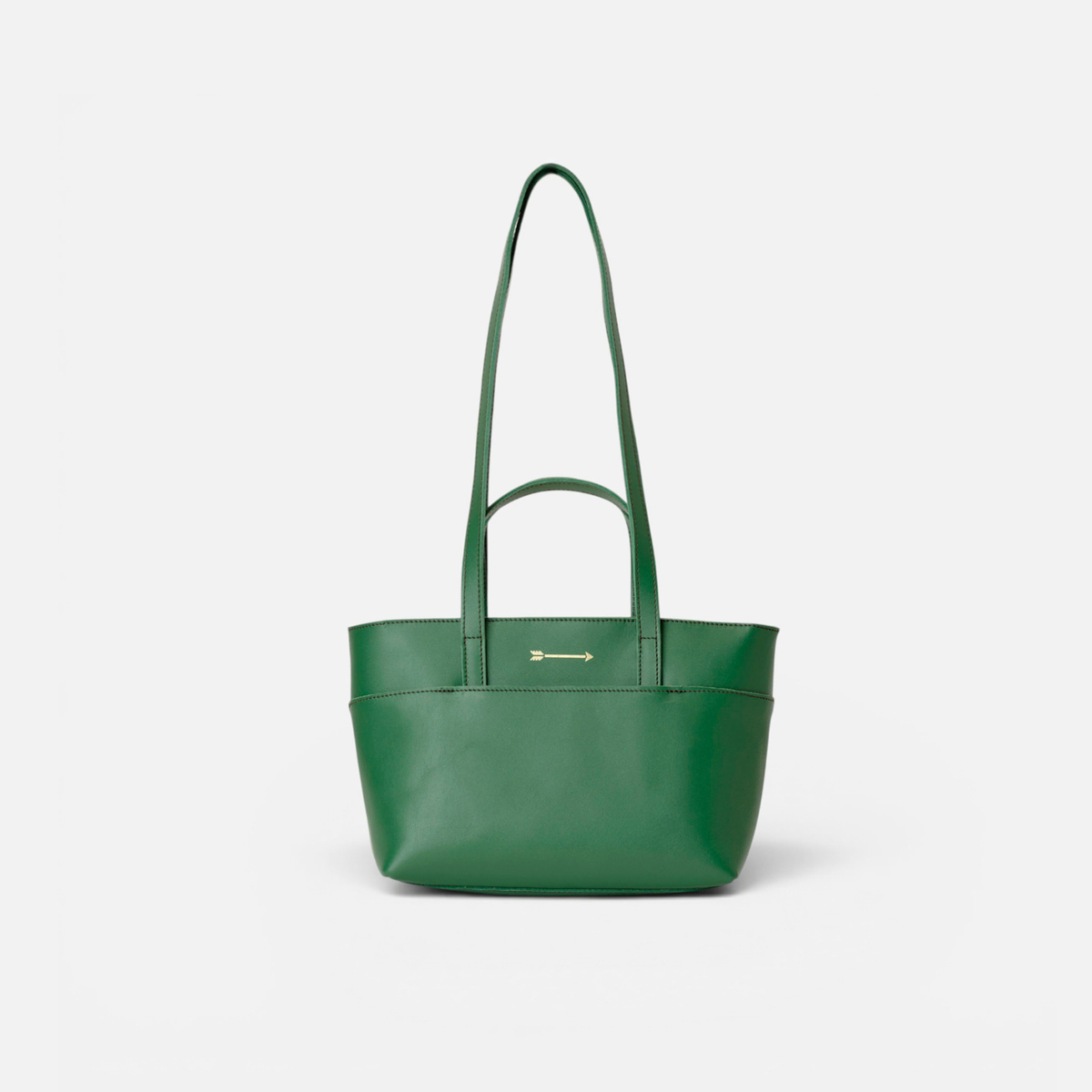Bolso mediano de piel Jumbito color verde, de Mercules