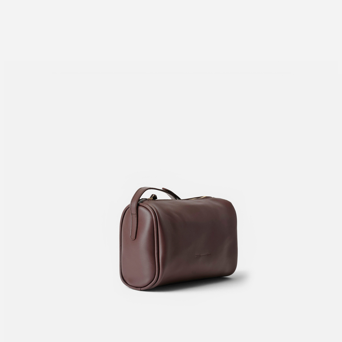 Bolso cilíndrico de piel Parker color marrón testa, de Mercules
