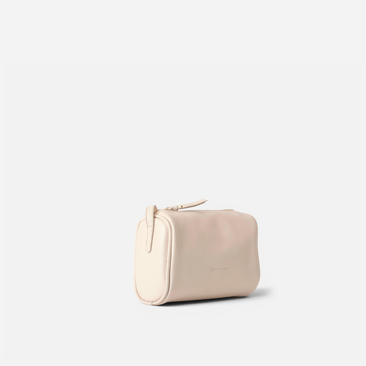 Bolso cilíndrico de piel Parker color hueso, de Mercules