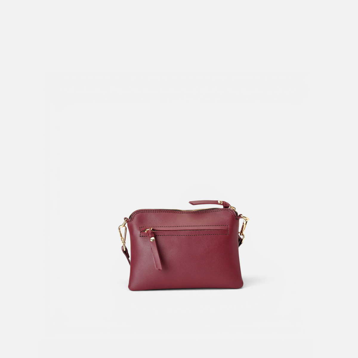 Bugsy small studded bag in burgundy, by Mercules