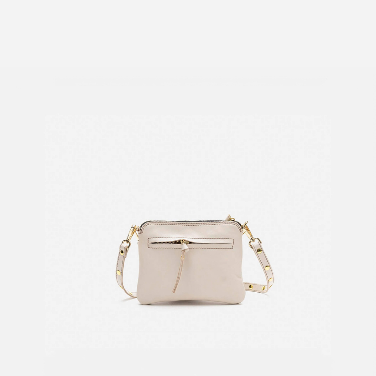 Bolso pequeño con tachuelas Bugsy color hueso, de Mercules