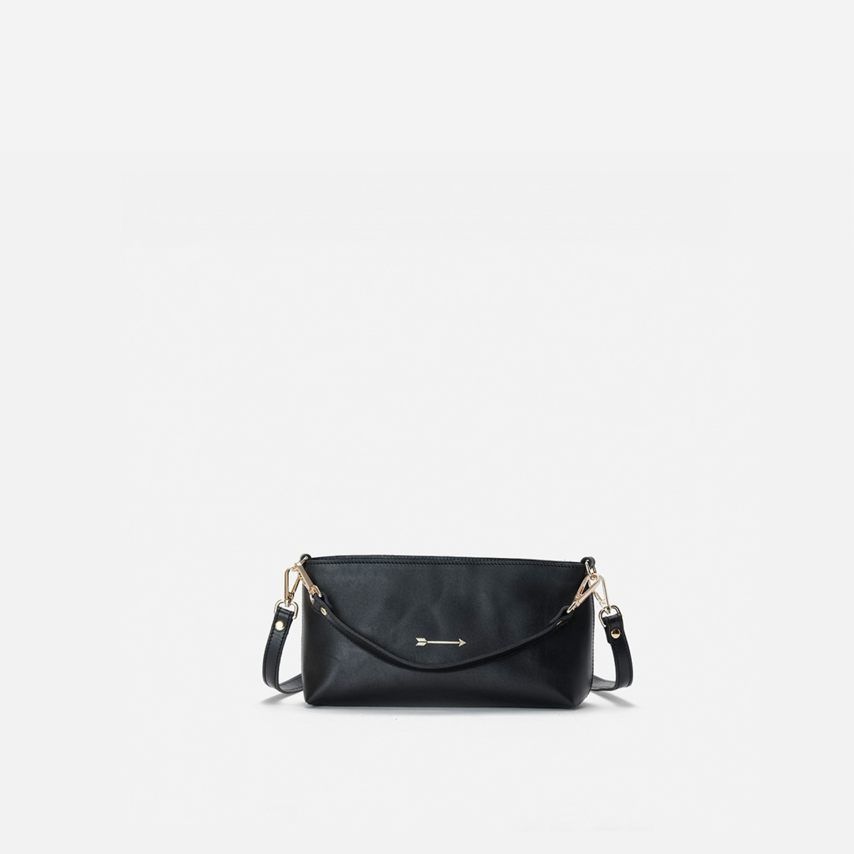 Bolso baguette de piel Carri color negro, de Mercules
