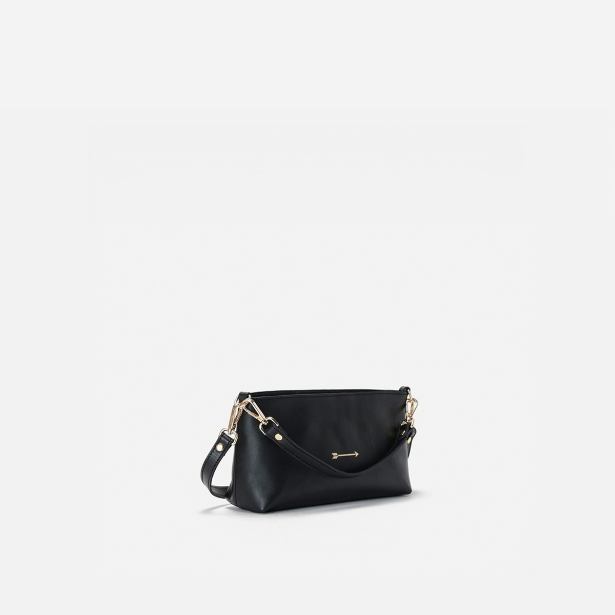 Bolso baguette de piel Carri color negro, de Mercules