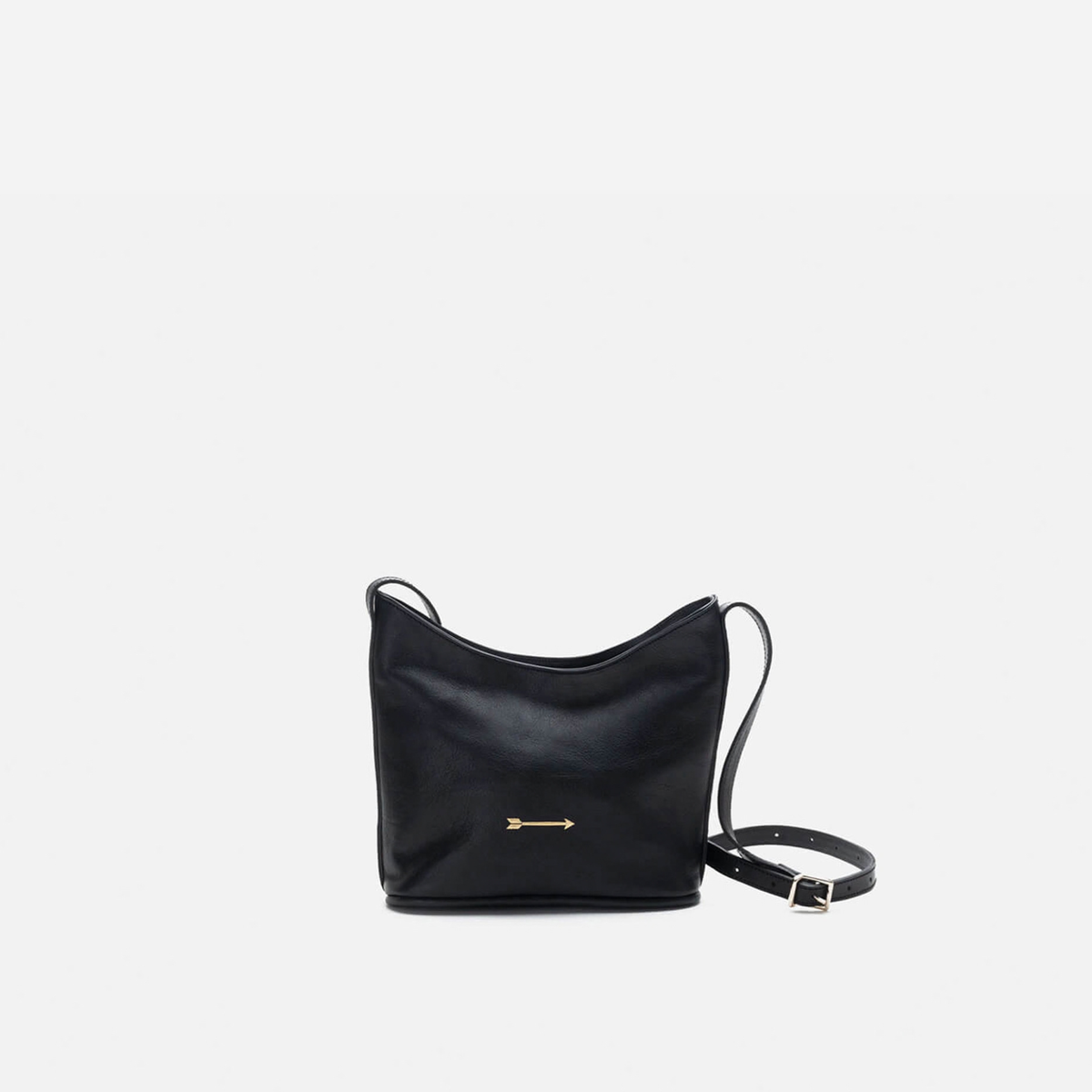Bolso bandolera de piel Corbet color negro, de Mercules