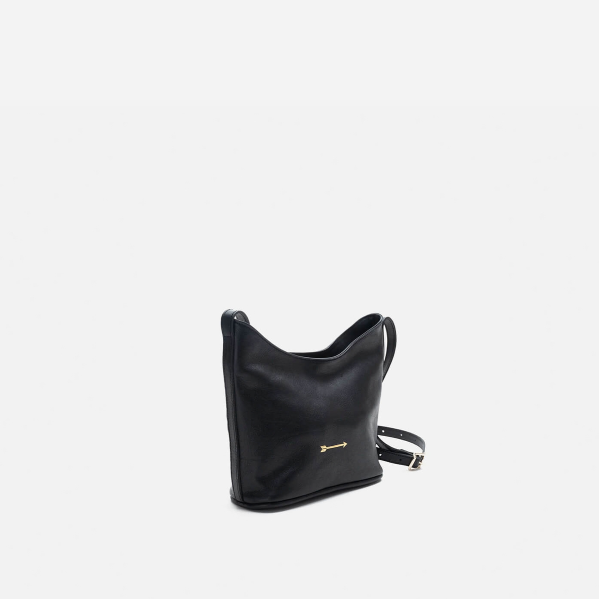 Bolso bandolera de piel Corbet color negro, de Mercules