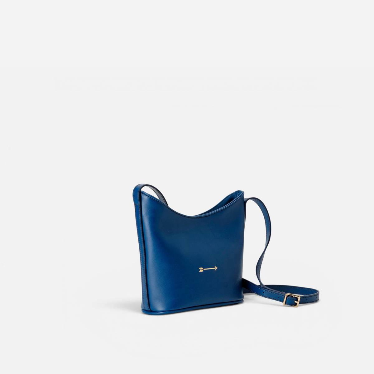Corbet leather crossbody bag in navy, by Mercules