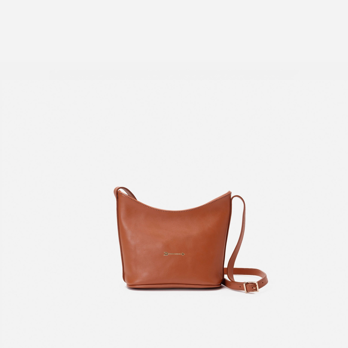 Corbet leather crossbody bag in cognac, by Mercules