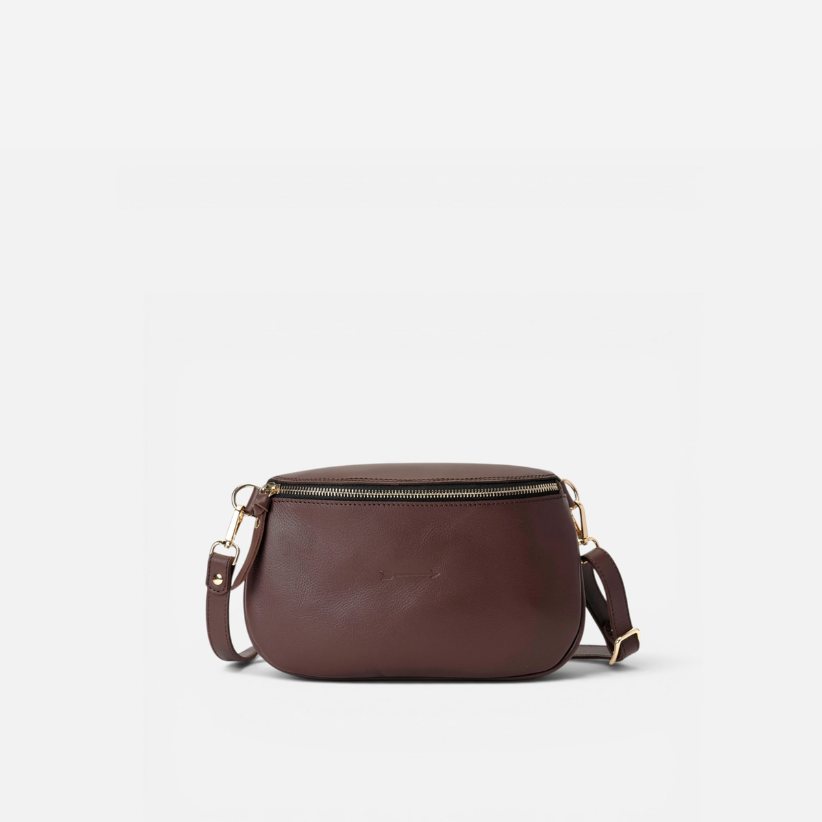 Riñonera de piel Bum Bag color marrón testa, de Mercules