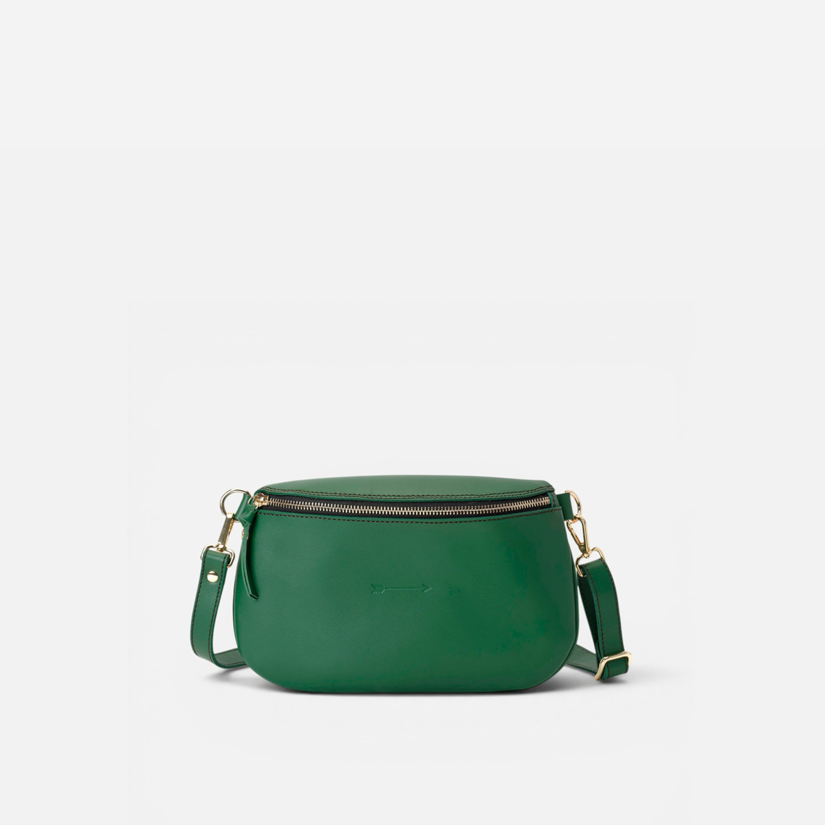 Riñonera de piel Bum bag color verde, de Mercules