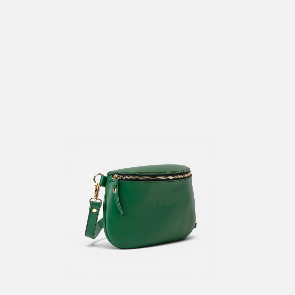 Riñonera de piel Bum bag color verde, de Mercules
