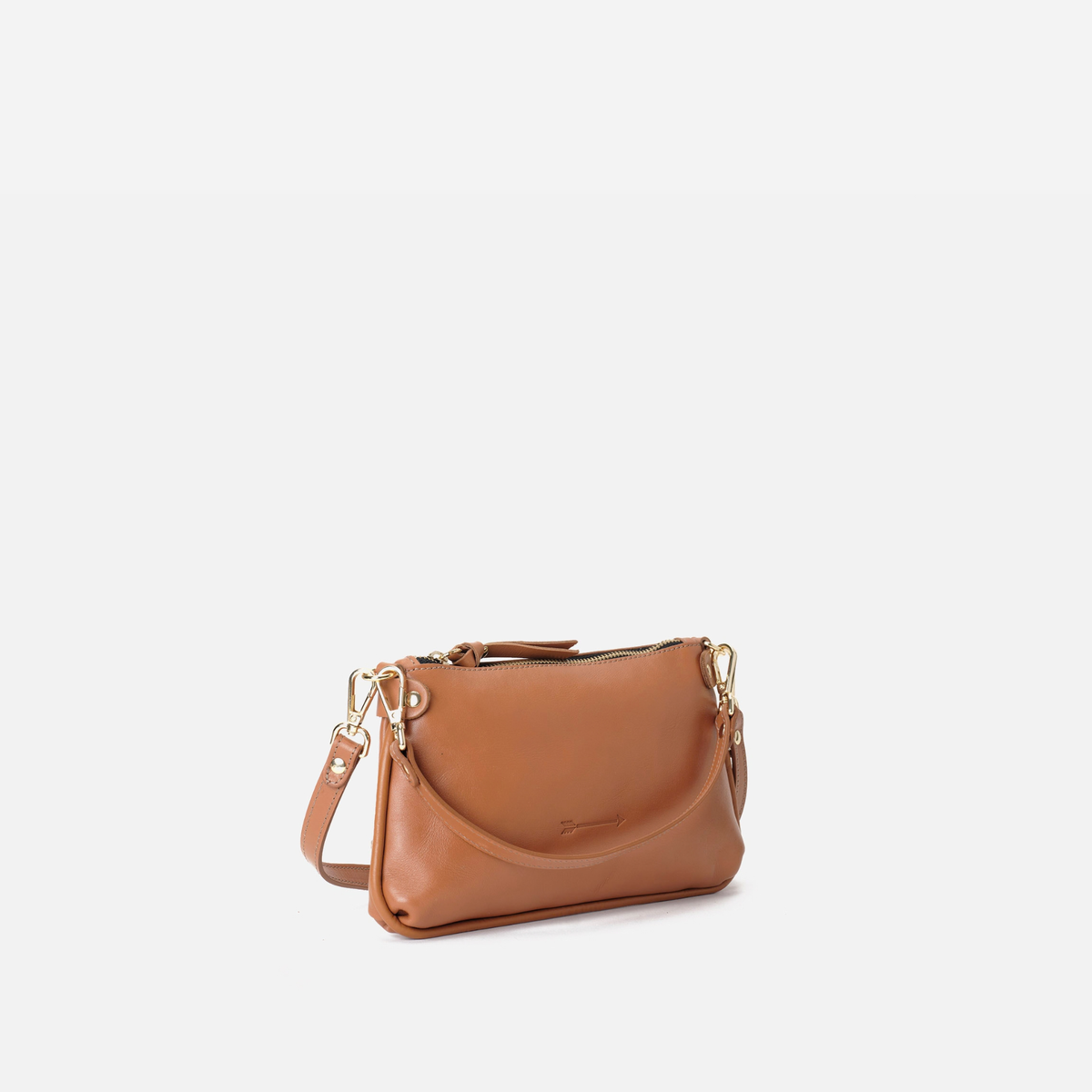 Bolso pequeño de hombro Foxy color coñac, de Mercules