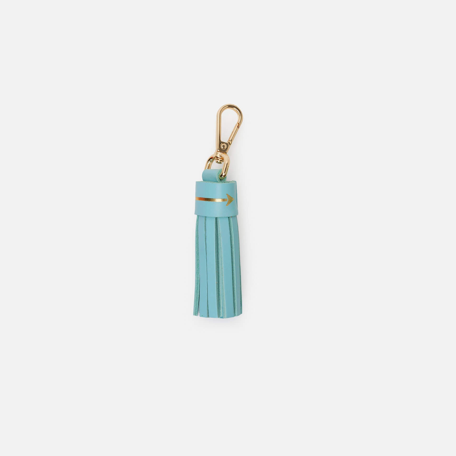Llavero flecos celeste