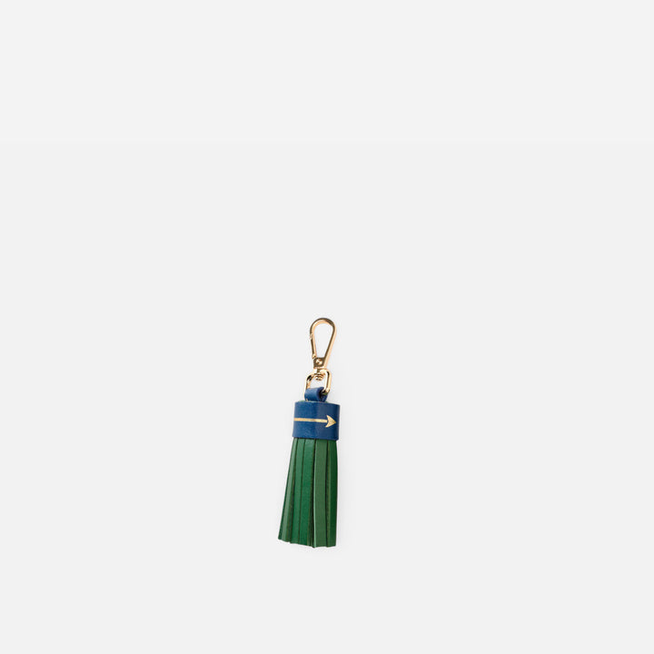 Llavero flecos multicolor Green & Navy