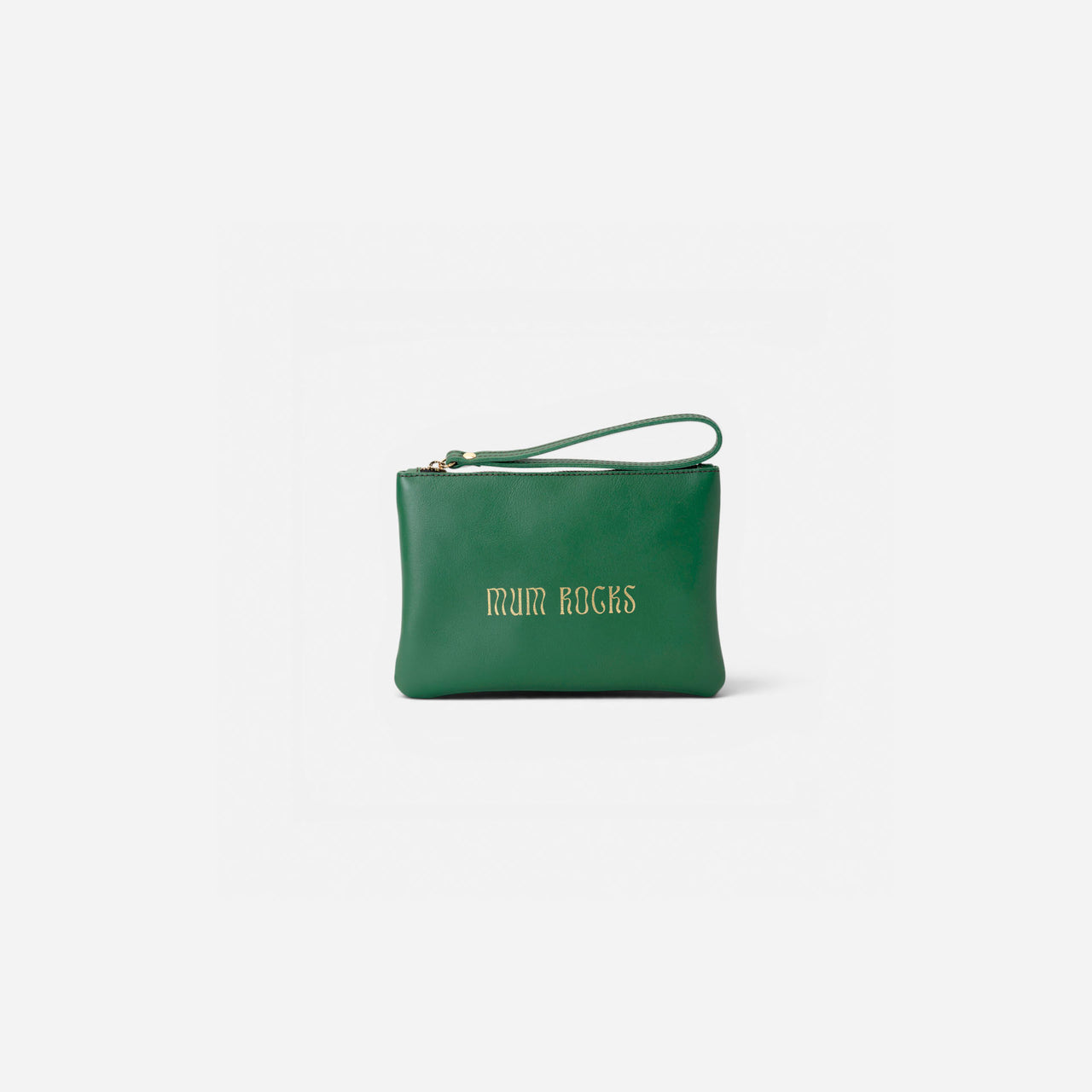 Zipper "Mum Rocks" Verde