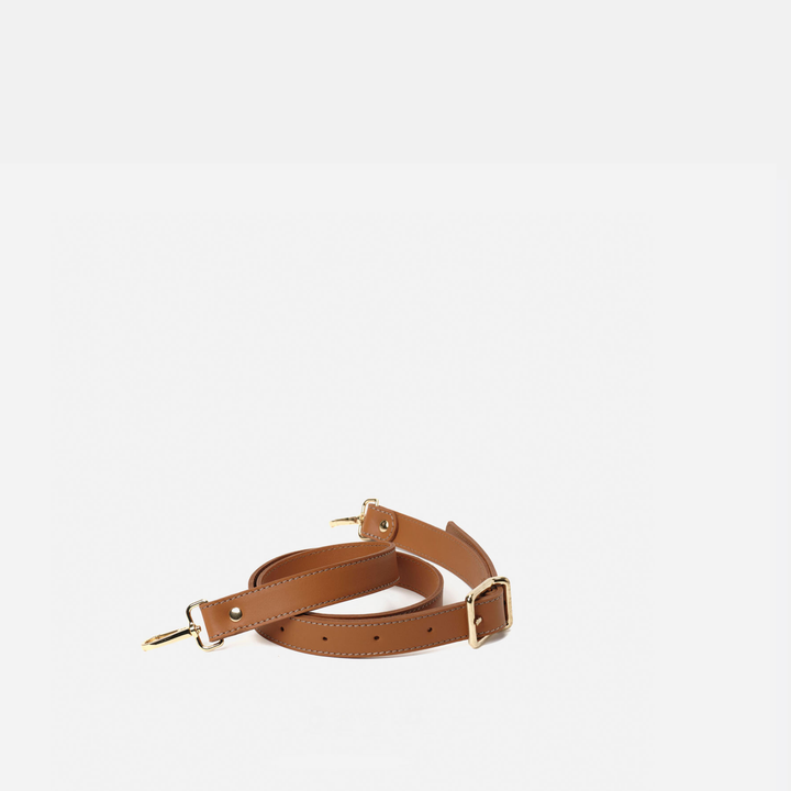 Asa hebilla ancha Cognac