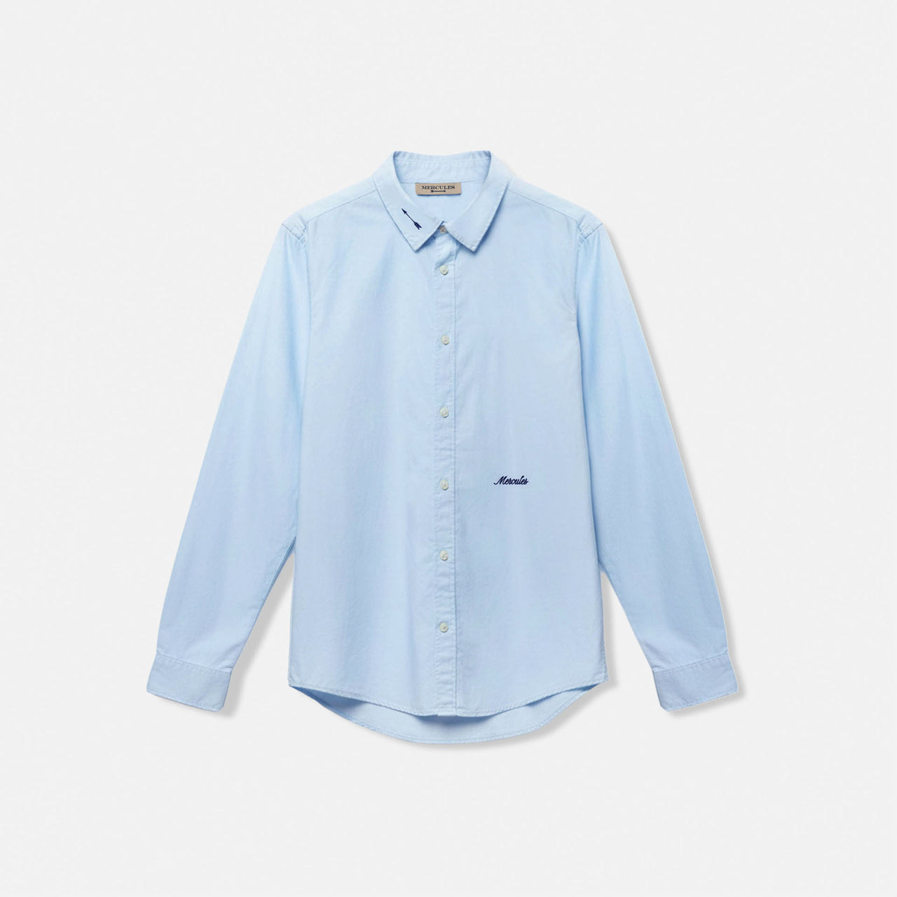 Camisa azul bordado azul