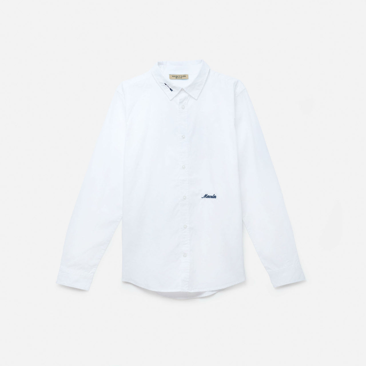Camisa blanca bordado negro