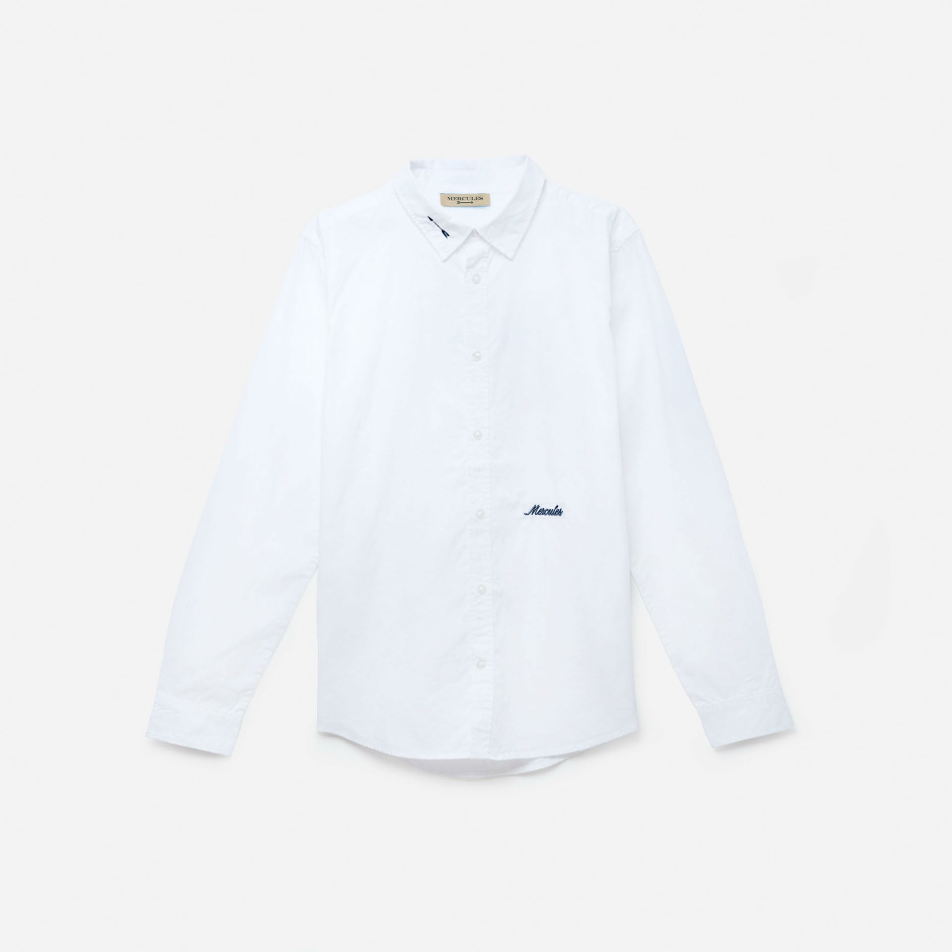 Camisa blanca bordado negro