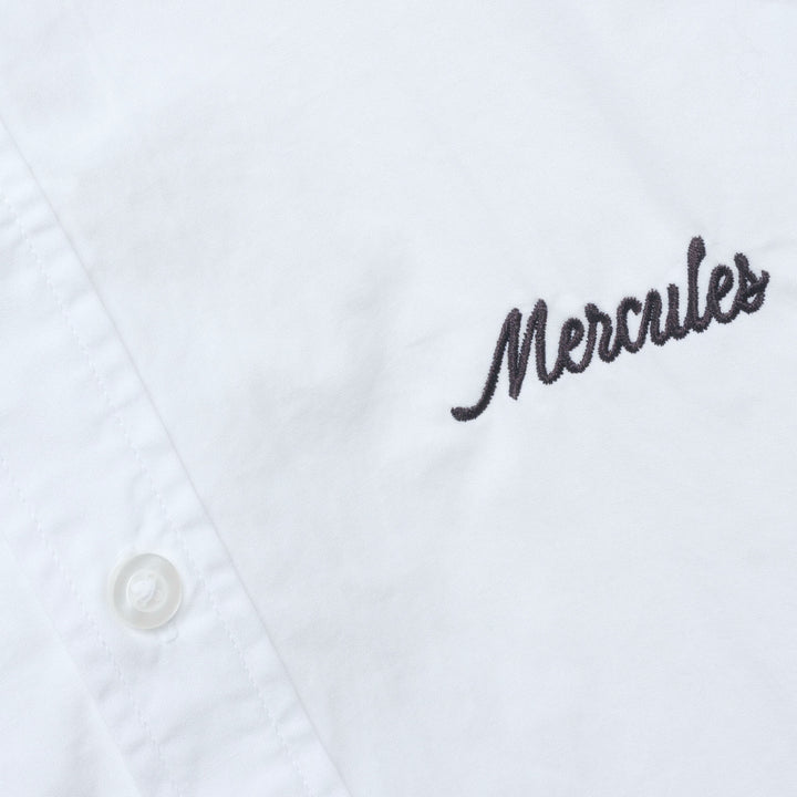 Camisa blanca bordado negro
