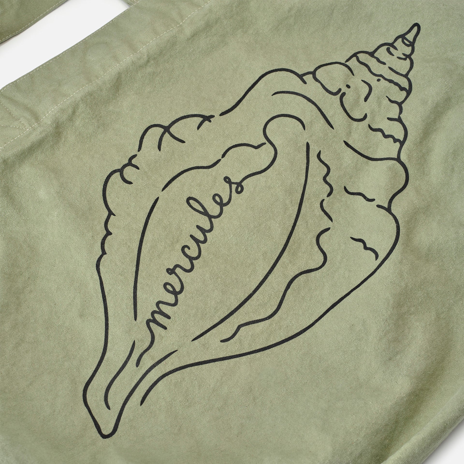 Canvas tote Shell Verde claro
