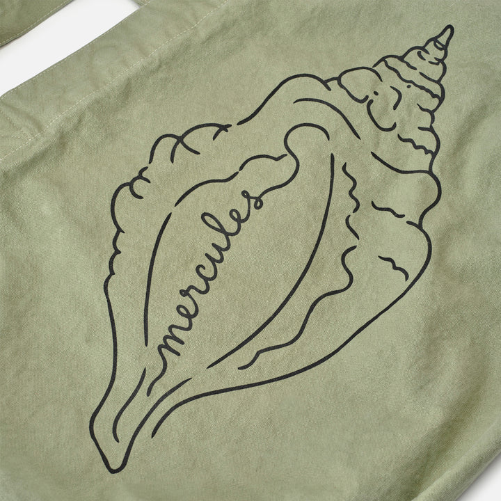 Canvas tote Shell Verde claro