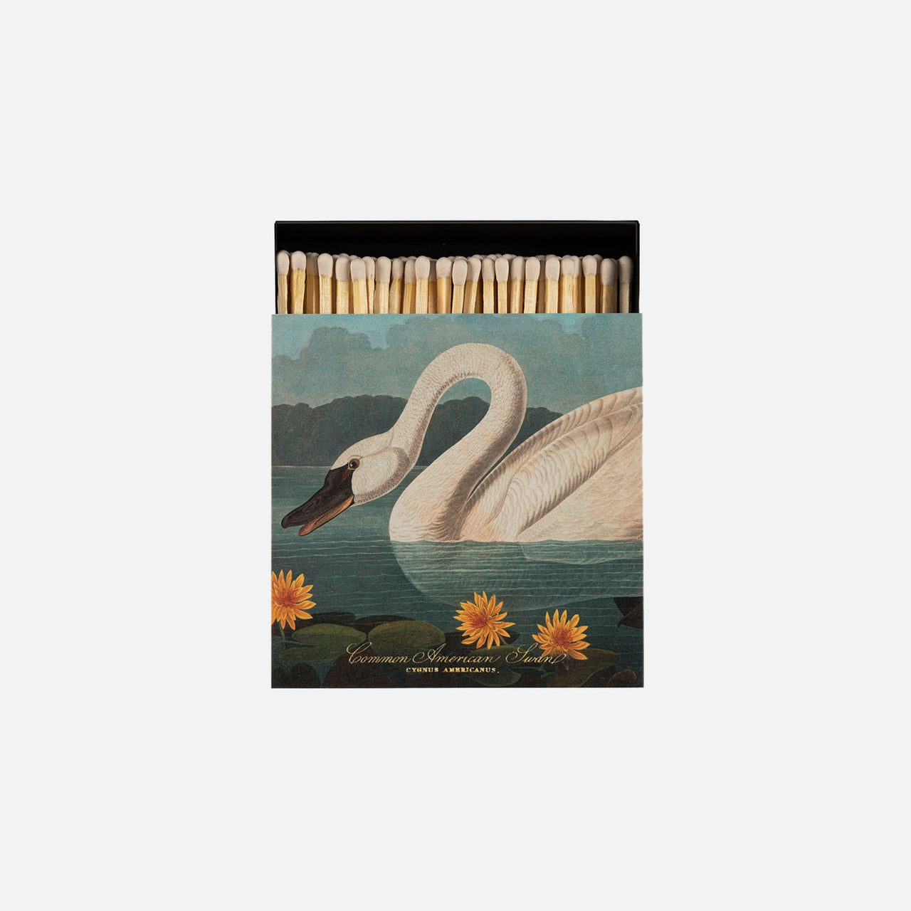 Caja cuadrada de cerillas Common American Swan Matches