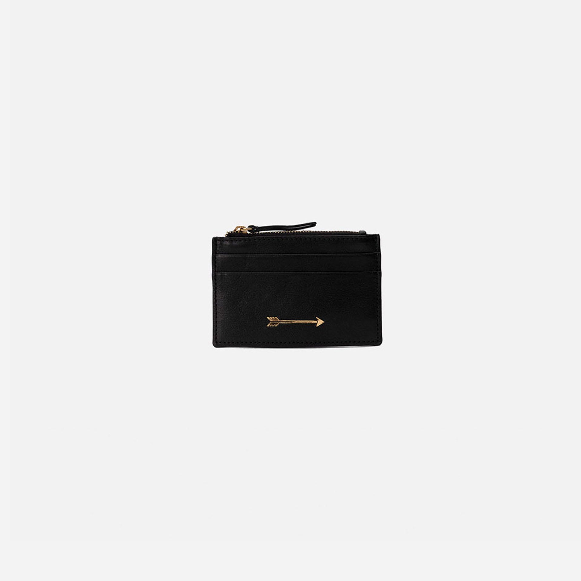 Tarjetero Zip Negro