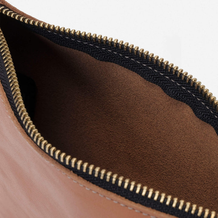 Zipper "Mum Rocks" Cognac